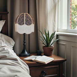 Paisley Print Pink Cream Seam Dome Lampshade