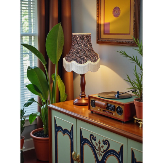 Paisley Print Pink and Cream Lampshade