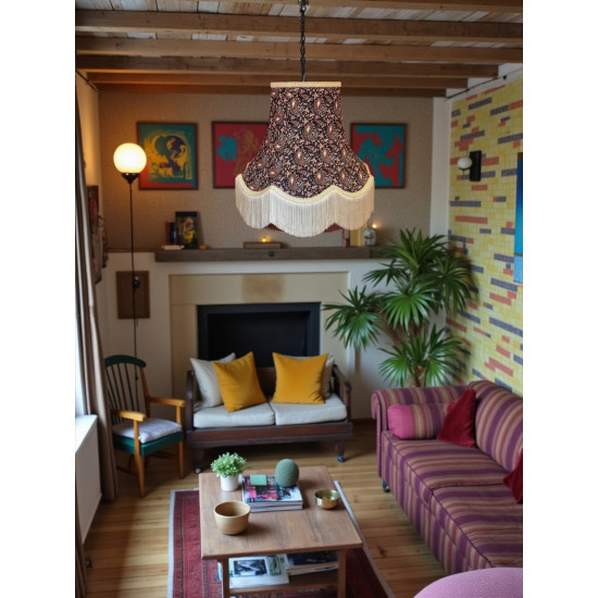 Paisley Print Pink and Cream Lampshade