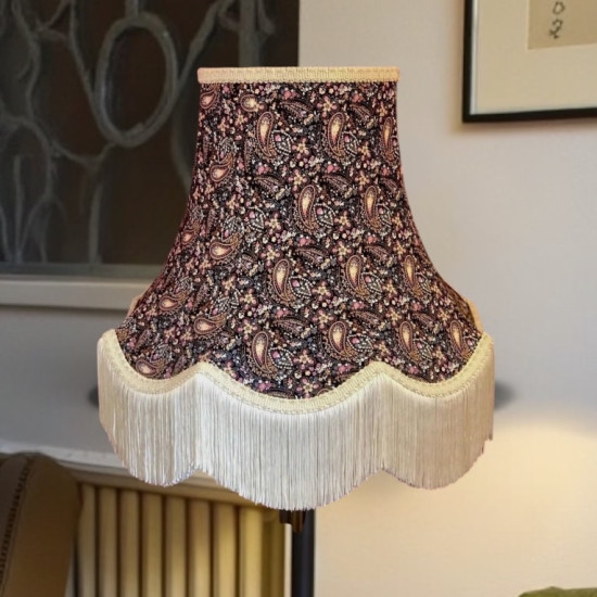Paisley Print Pink and Cream Lampshade