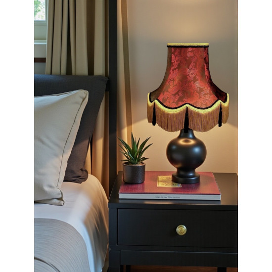 Paisley Jacquard Red and Black Lampshade