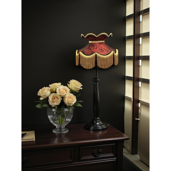 Paisley Jacquard Red Black Victorian Lampshade
