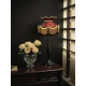 Paisley Jacquard Red Black Victorian Lampshade