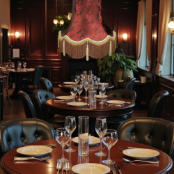 Paisley Jacquard Red and Cream Lampshade