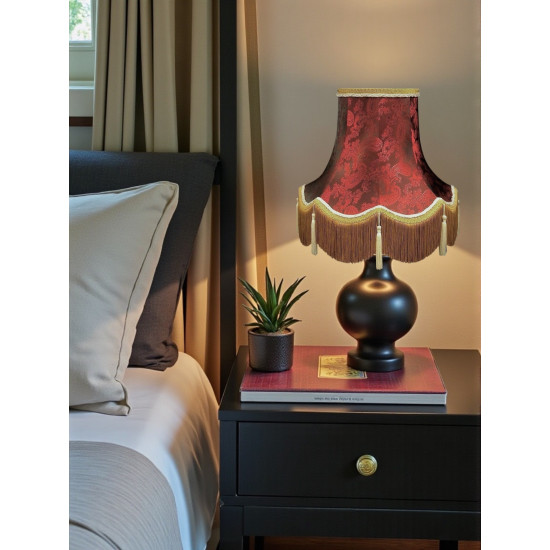 Paisley Jacquard Red and Cream Lampshade