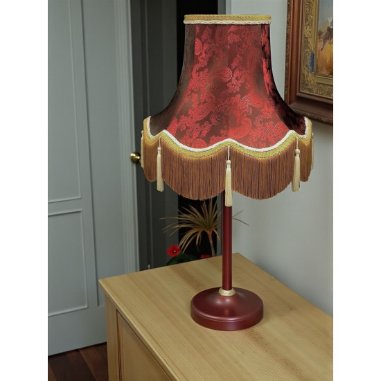Paisley Jacquard Red and Cream Lampshade
