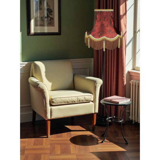 Paisley Jacquard Red and Cream Lampshade