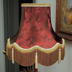 Paisley Jacquard Red and Cream Lampshade