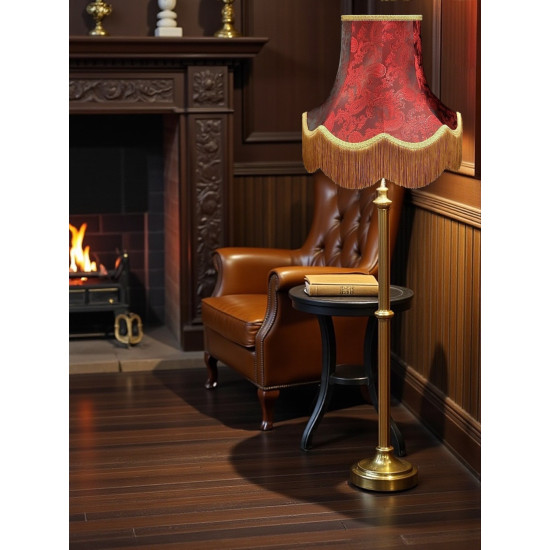 Paisley Jacquard Red and Gold Lampshade