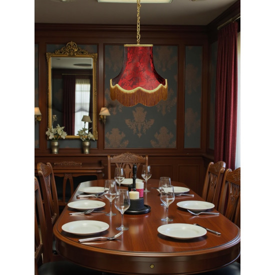 Paisley Jacquard Ruby Gold Lampshade