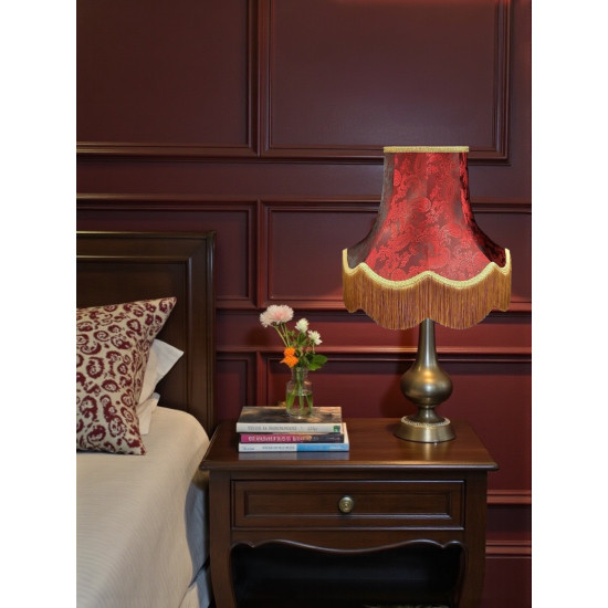 Paisley Jacquard Red and Gold Lampshade