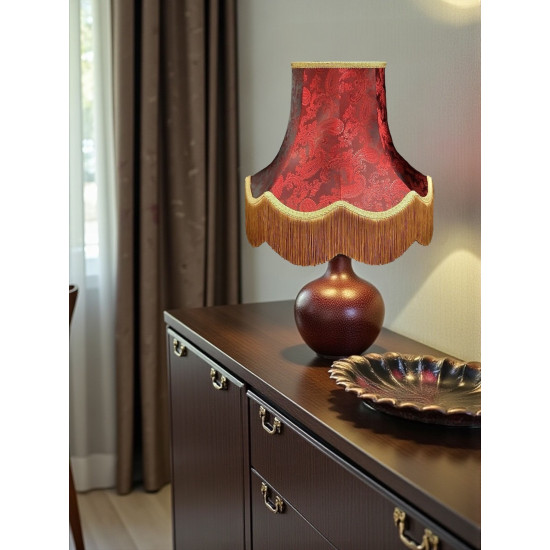 Paisley Jacquard Red and Gold Lampshade