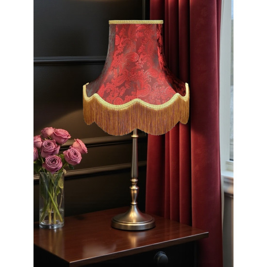Paisley Jacquard Red and Gold Lampshade