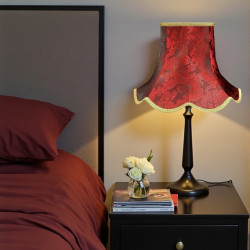 Paisley Jacquard Red and Gold Modern Lampshade
