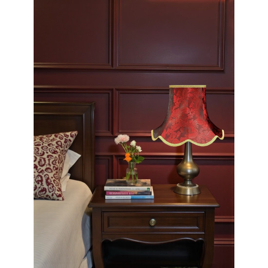 Paisley Jacquard Red and Gold Modern Lampshade