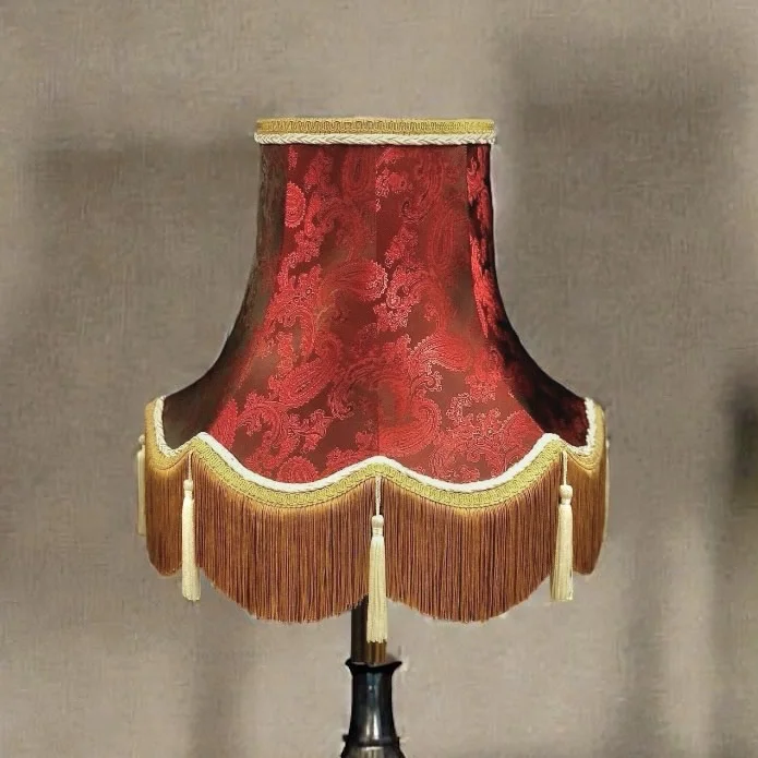 Paisley Jacquard Ruby Red Lampshade
