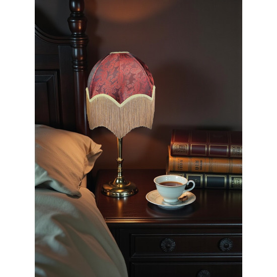 Paisley Jacquard Red Gold Parachute Dome Lampshade