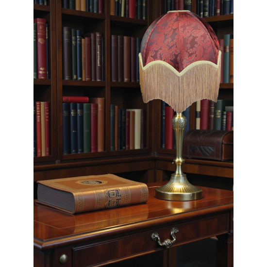 Paisley Jacquard Red Gold Parachute Dome Lampshade