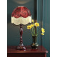 Paisley Jacquard Red Cream Dome Lampshade
