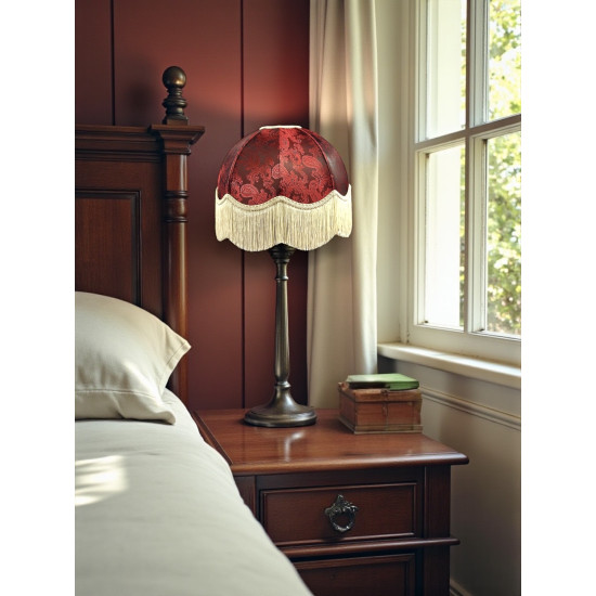 Paisley Jacquard Red Cream Dome Lampshade