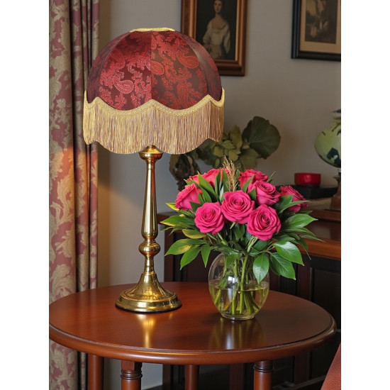 Paisley Jacquard Red Dome Lampshade