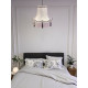 Paisley Jacquard White Black Lampshade