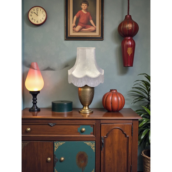 Paisley Jacquard White Lampshade