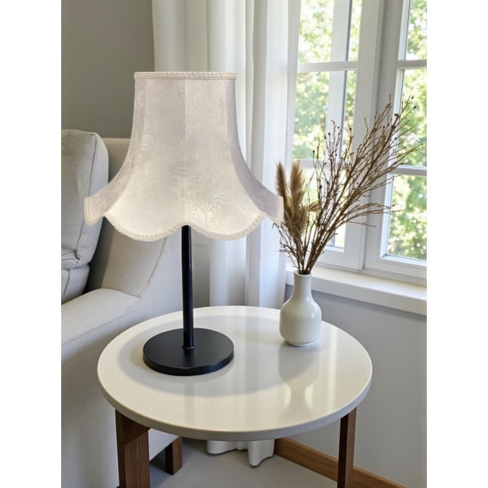 Paisley Jacquard White Modern Lampshade