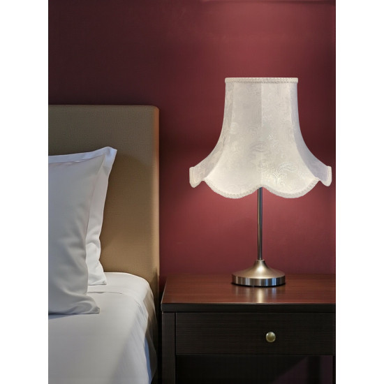 Paisley Jacquard White Modern Lampshade