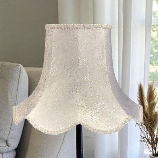Paisley Jacquard White Modern Lampshade Paisley Jacquard White Modern Lampshade