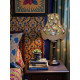 Exotic Peacock Black Double Scallop Fabric Lampshades