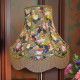 Exotic Peacock Black Double Scallop Fabric Lampshades