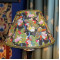 Peacock Plume Black Fabric Lampshades