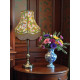 Exotic Peacock Cream Double Scallop Fabric Lampshades