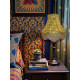 Exotic Peacock Feathers Double Scallop Fabric Lampshades