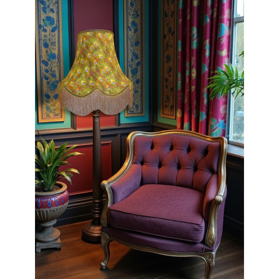 Peacock Feathers Fabric Lampshades