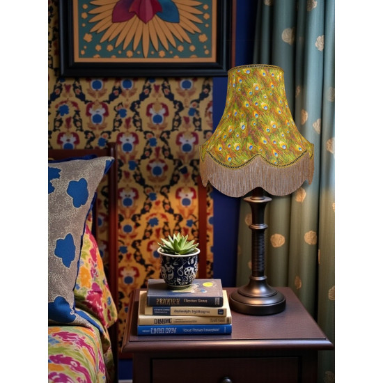 Peacock Feathers Fabric Lampshades