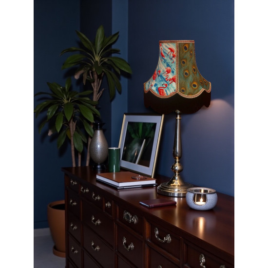 Birds of a Feather Fabric Scalloped Bottom Lampshades