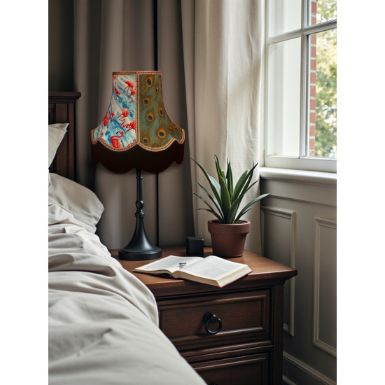 Birds of a Feather Fabric Scalloped Bottom Lampshades