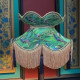 Peacock Green Victorian Fabric Lampshades