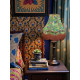 Exotic Peacock Green Double Scallop Fabric Lampshades
