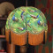 Green Peacock Dome Fabric Lampshade