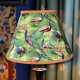 Peacock Plume Green and Gold Fabric Lampshades