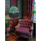 Green Peacock Parachute Dome Fabric Lampshade
