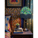 Green Peacock Parachute Dome Fabric Lampshade