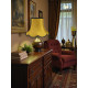 Antique Gold Black Modern Scalloped Fabric Lampshade