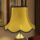 Antique Gold Black Modern Scalloped Fabric Lampshade