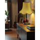 Antique Gold Rosso Modern Scalloped Fabric Lampshade