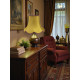 Antique Gold Rosso Modern Scalloped Fabric Lampshade