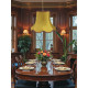 Antique Gold Rosso Modern Scalloped Fabric Lampshade